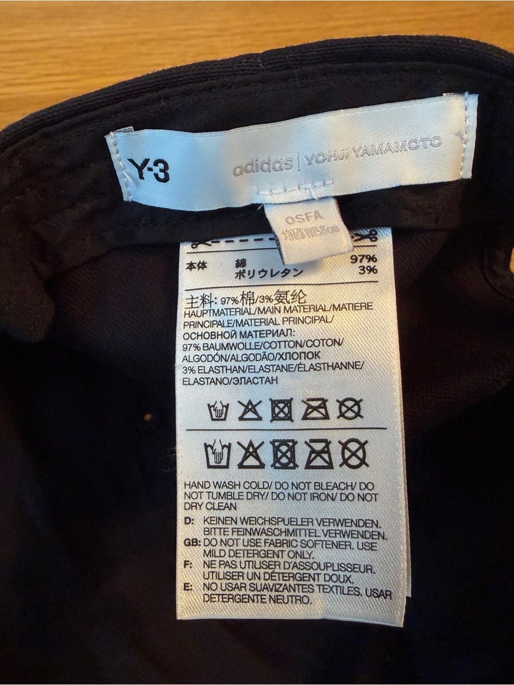Y-3 | Adidas Black Embroidered Logo Baseball Hat - Picture 3 of 3